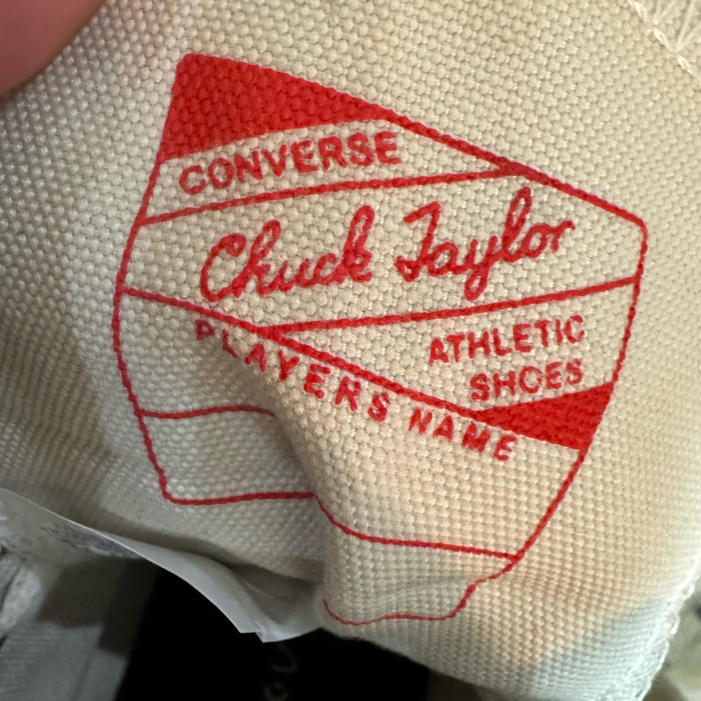 Converse Chuck Taylor Cream and Red Sneakers